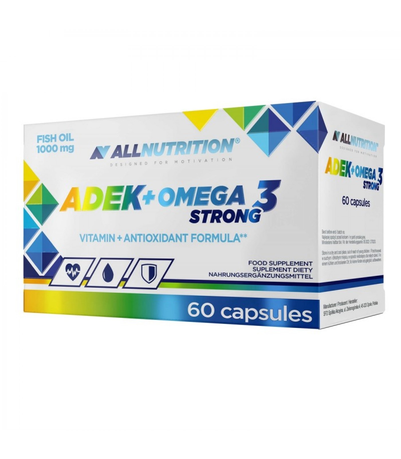 Allnutrition ADEK + Omega 3 Strong - Витамин A D E K + Омега 3 / 60caps